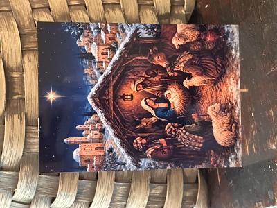 Nativity Scene Manger Artwork Art Panel or Framed Metal Sign